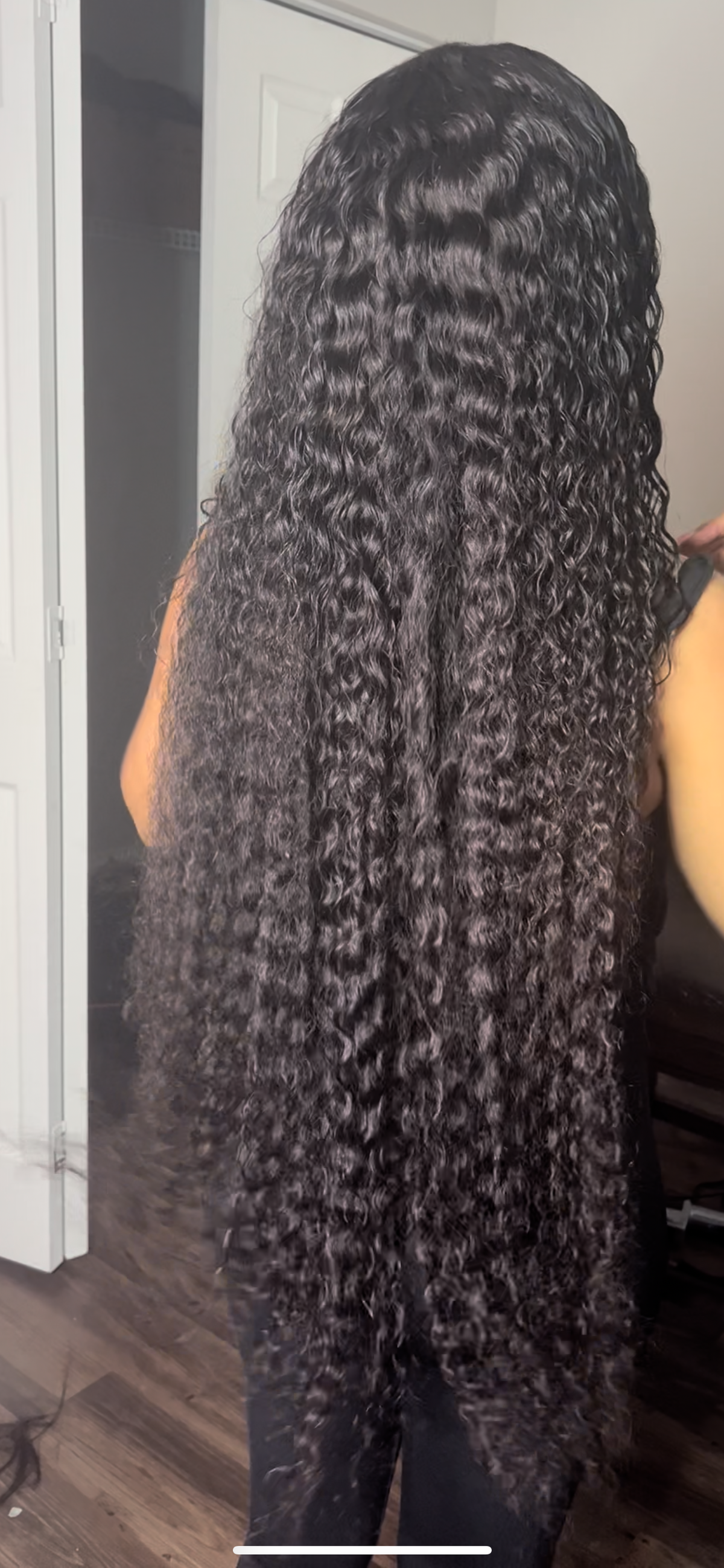 Natural color water wave hd lace wig